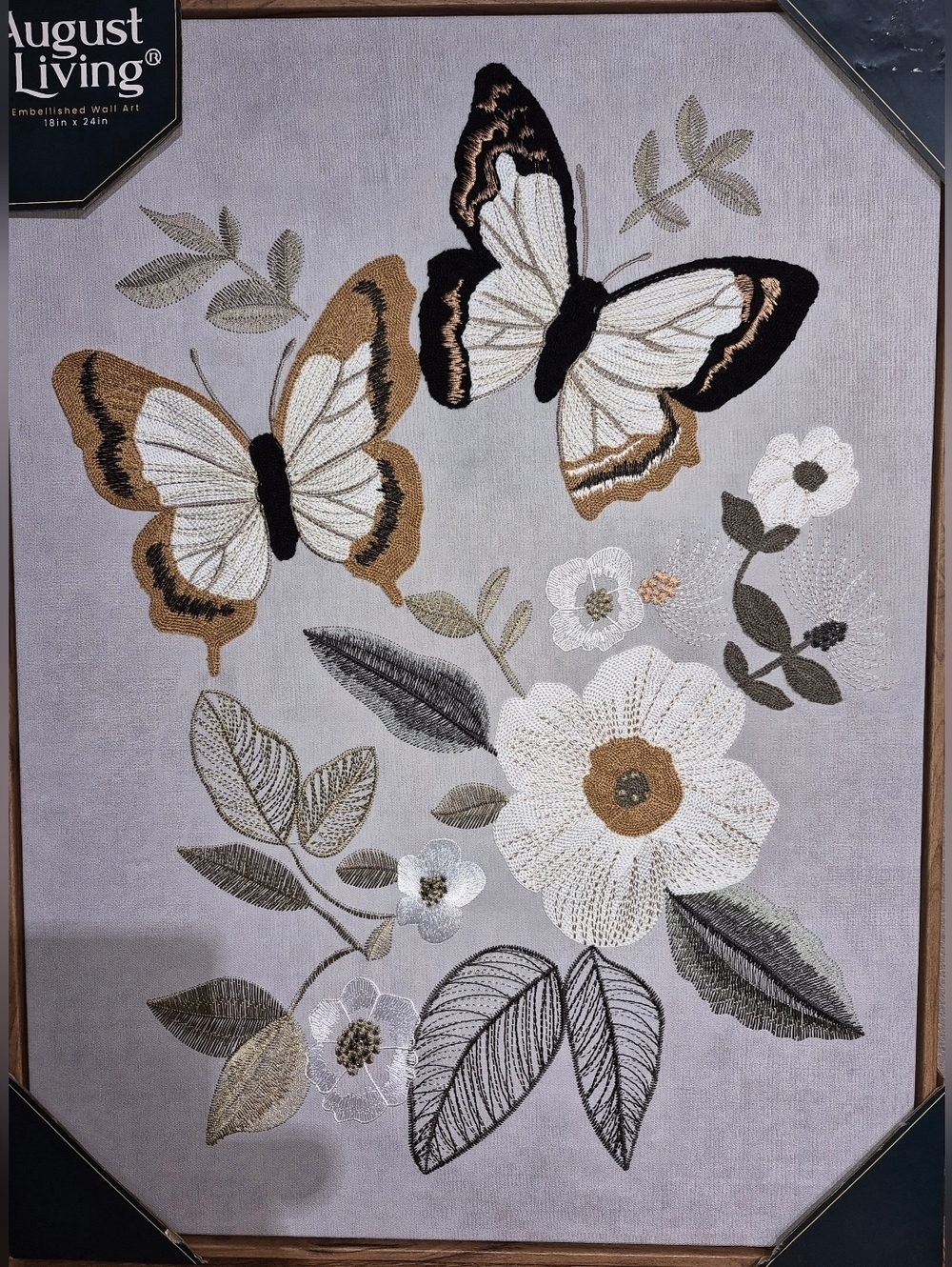 August Living Embellished Wall Art, Butterflys